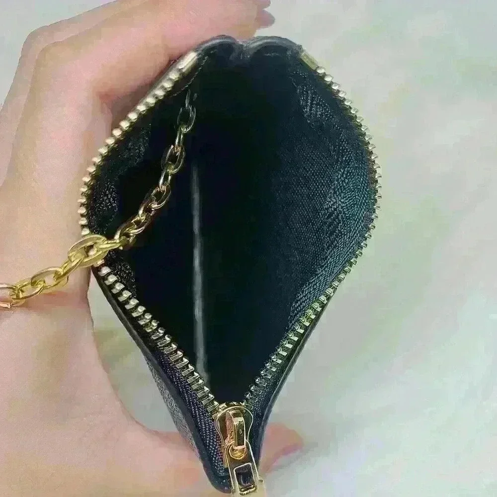 Lorraine Zippered Card Coin Case in Dark Gray